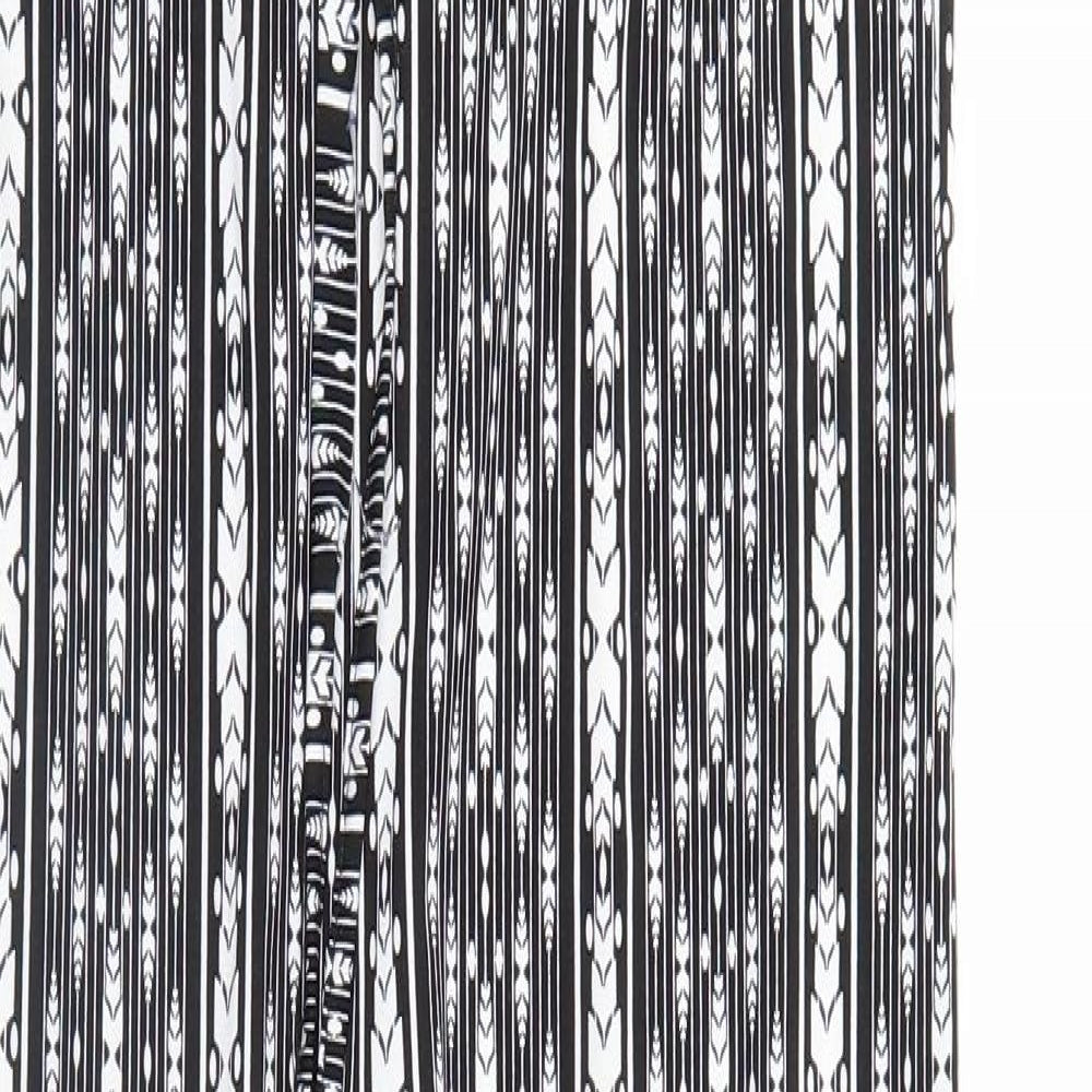 QED London Womens Black Geometric  Jumpsuit One-Piece Size 8