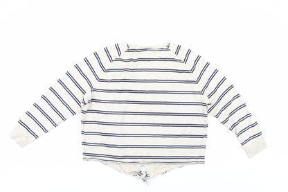 F&F Womens Beige Striped  Pullover Sweatshirt Size 18