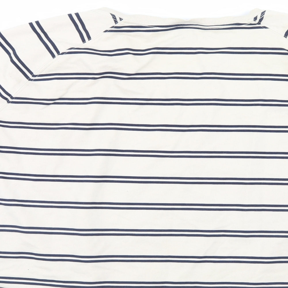 F&F Womens Beige Striped  Pullover Sweatshirt Size 18