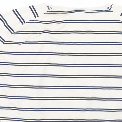 F&F Womens Beige Striped  Pullover Sweatshirt Size 18
