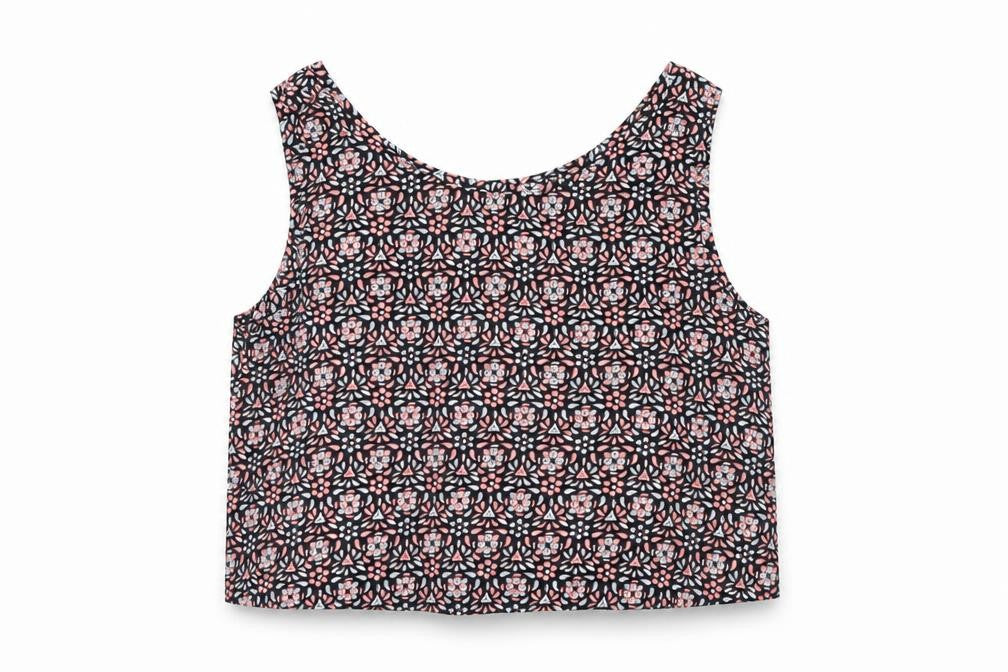 Womens UK Size 10 Select Multicoloured Cropped Blouse