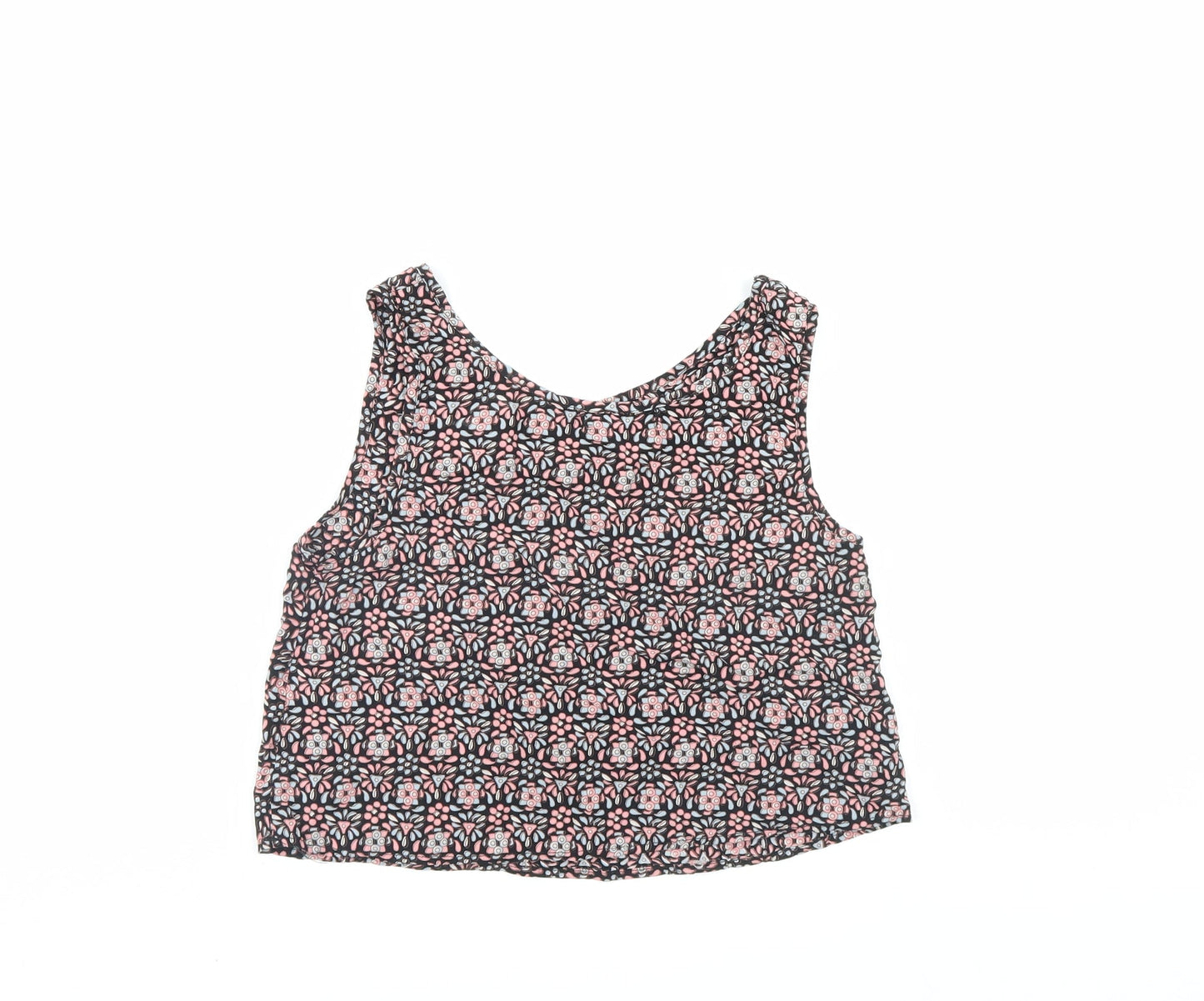 Womens UK Size 10 Select Multicoloured Cropped Blouse