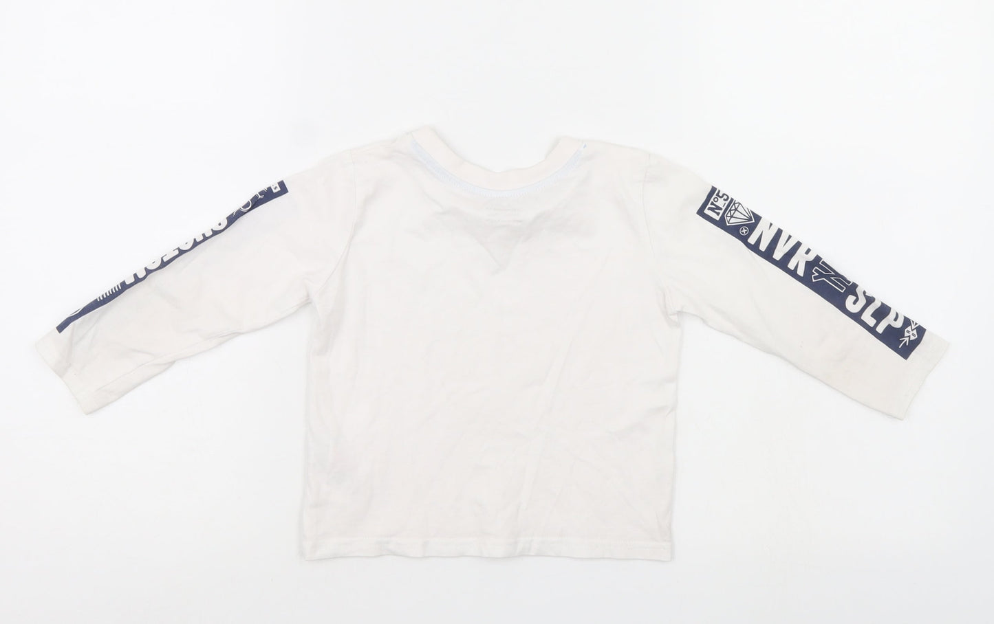 Primark Boys White   Pullover Jumper Size 2-3 Years