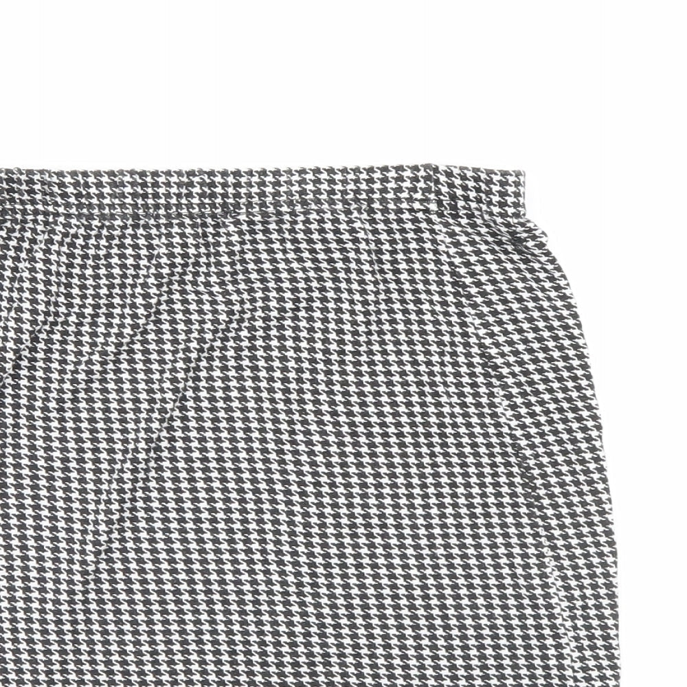 PRETTYLITTLETHING Womens Black Herringbone  Mini Skirt Size 10