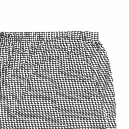 PRETTYLITTLETHING Womens Black Herringbone  Mini Skirt Size 10