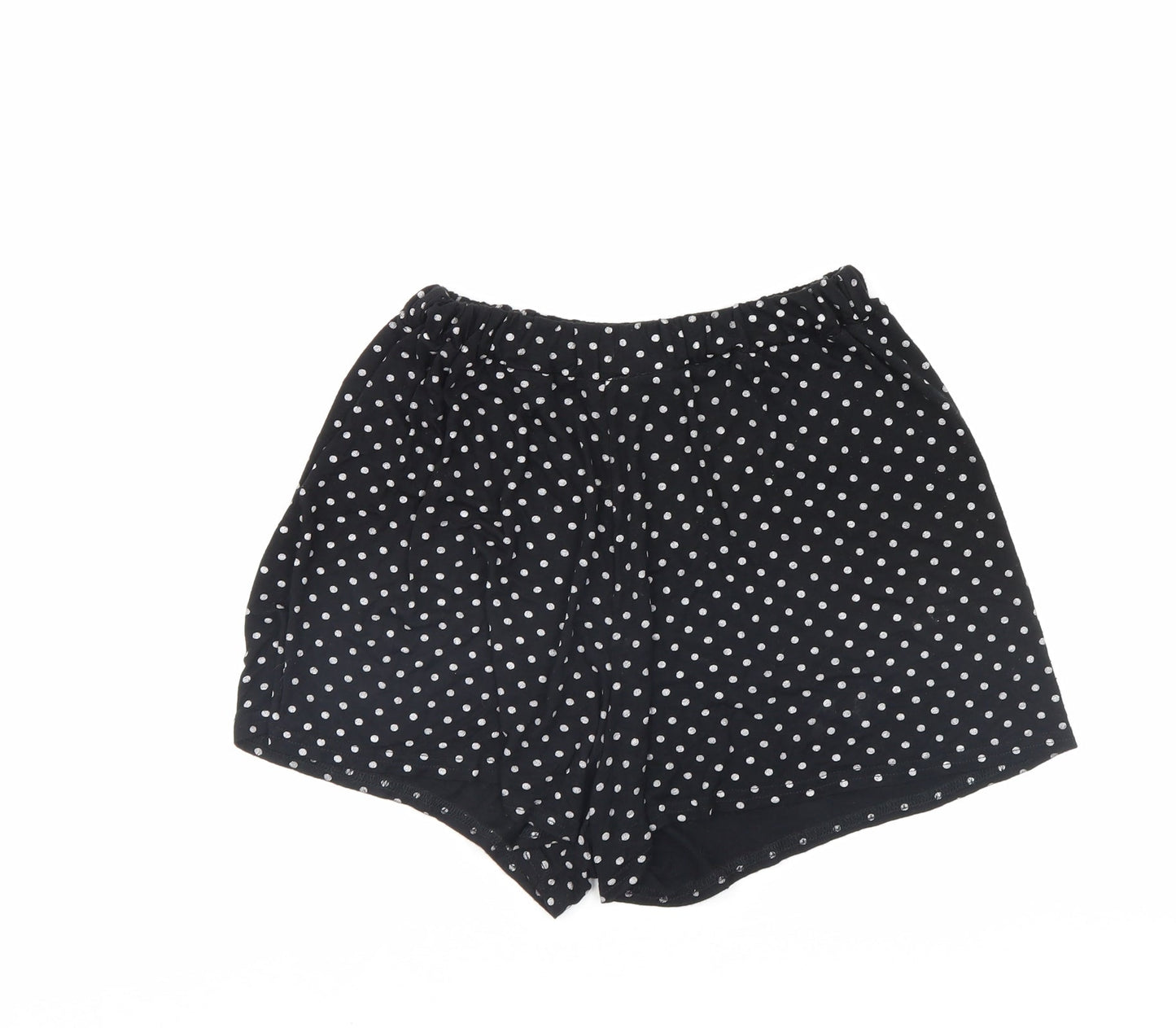PRETTYLITTLETHING Womens Black Polka Dot  Culotte Shorts Size 8