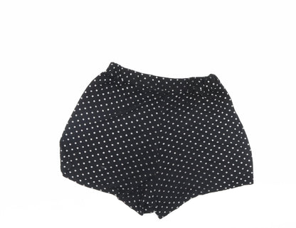 PRETTYLITTLETHING Womens Black Polka Dot  Culotte Shorts Size 8