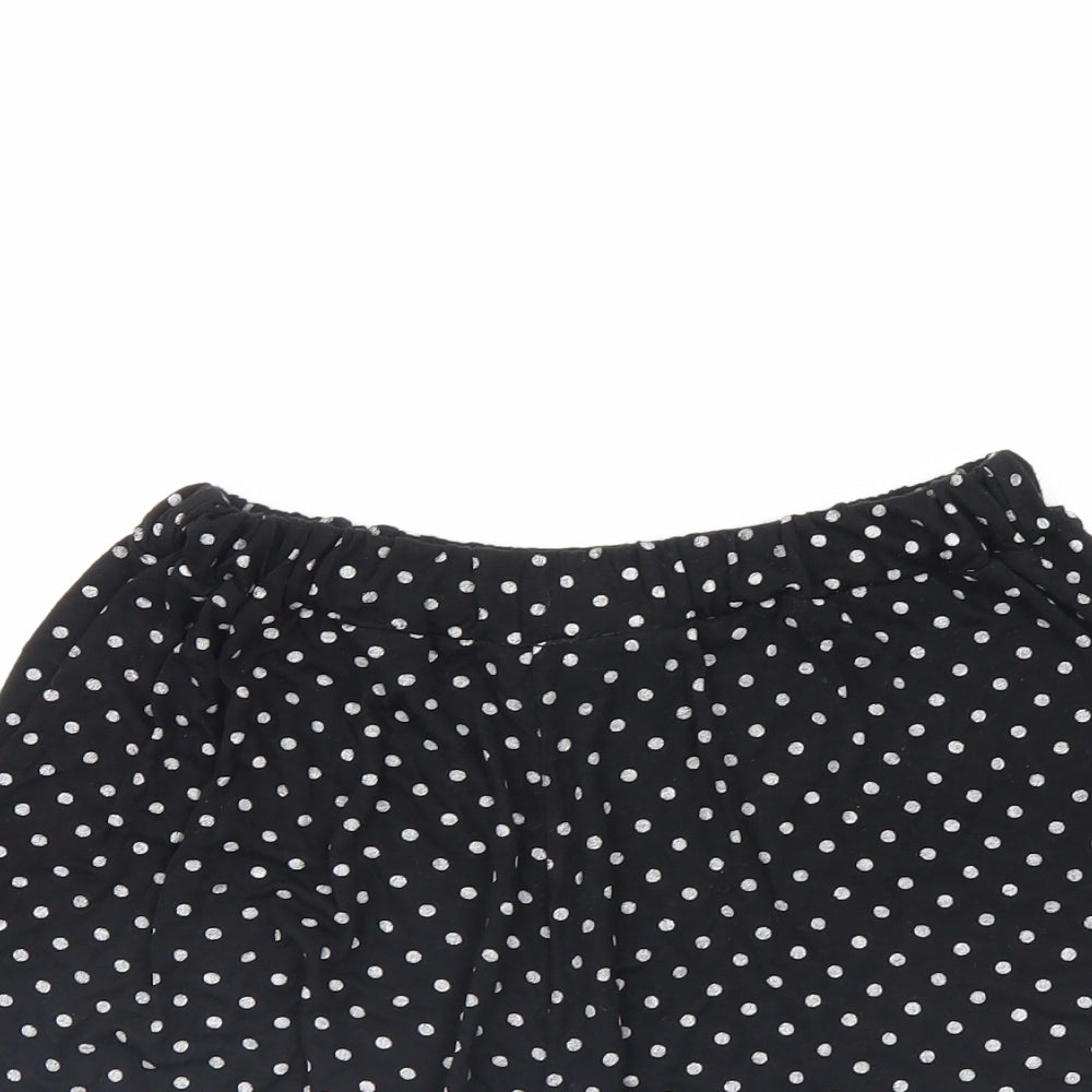 PRETTYLITTLETHING Womens Black Polka Dot  Culotte Shorts Size 8