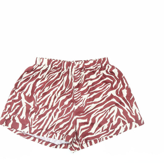 PRETTYLITTLETHING Womens Multicoloured Animal Print  Culotte Shorts Size 8