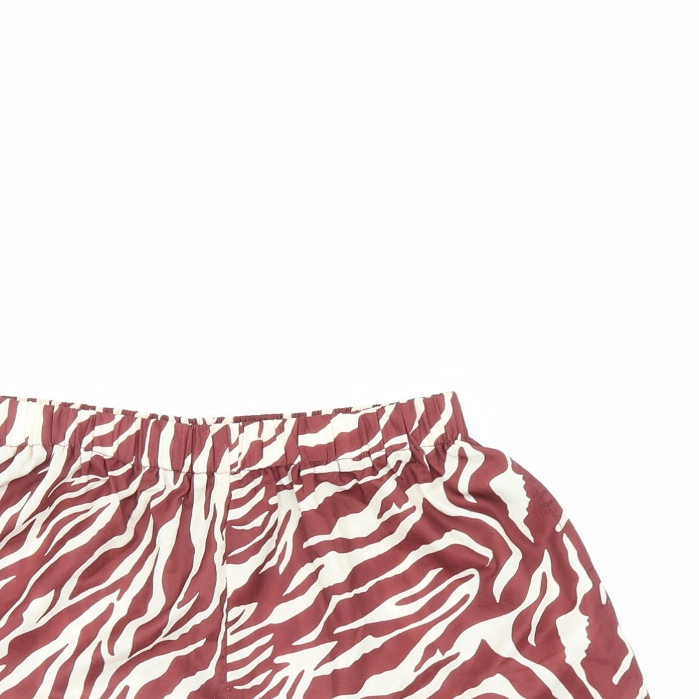 PRETTYLITTLETHING Womens Multicoloured Animal Print  Culotte Shorts Size 8