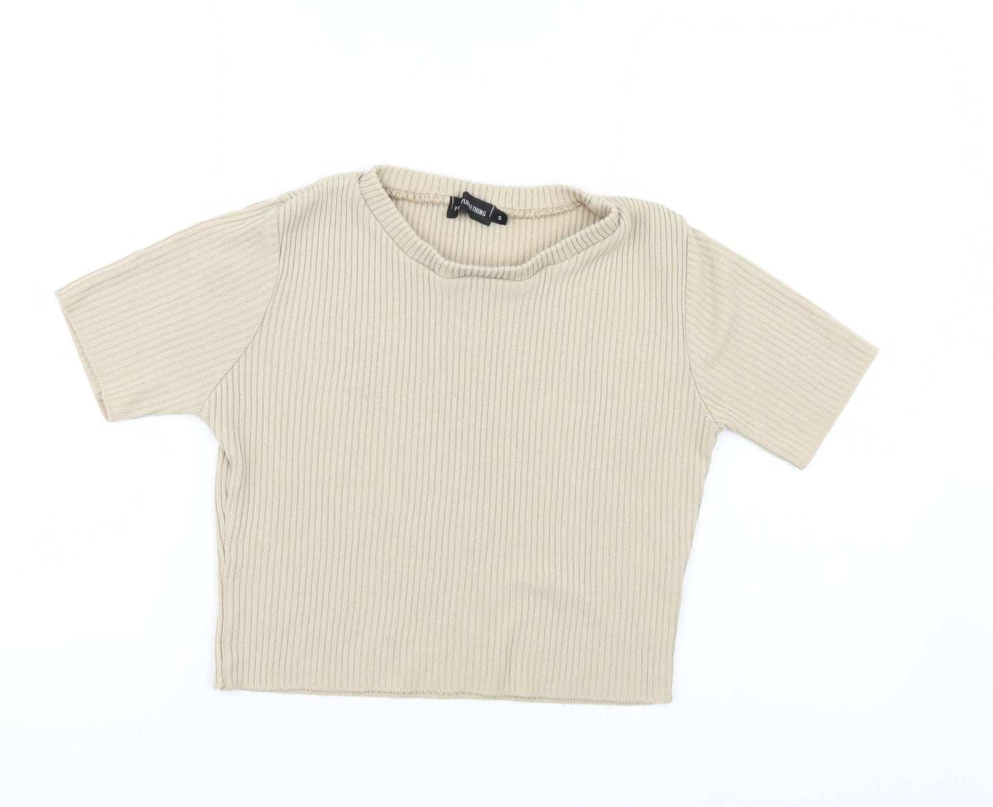 Womens UK Size S PRETTYLITTLETHING Beige Pullover Jumper