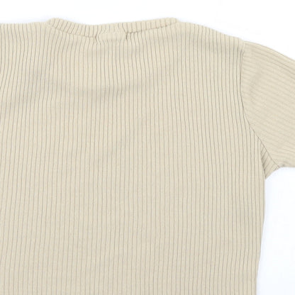 Womens UK Size S PRETTYLITTLETHING Beige Pullover Jumper