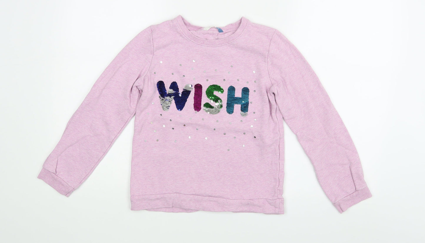 John Lewis Girls Purple   Pullover Jumper Size 11 Years  - Wish