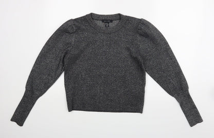 Womens UK Size 8 New Look Silver Pullover Jumper