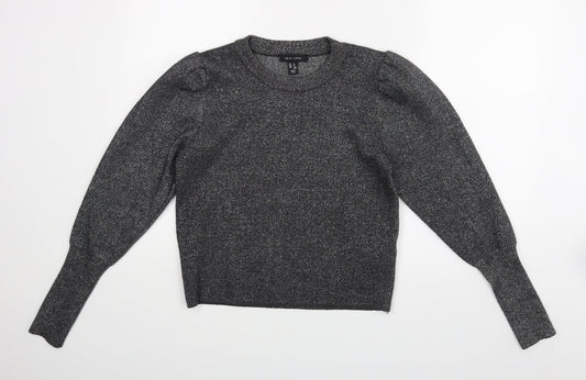 Womens UK Size 8 New Look Silver Pullover Jumper