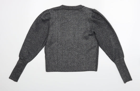 Womens UK Size 8 New Look Silver Pullover Jumper