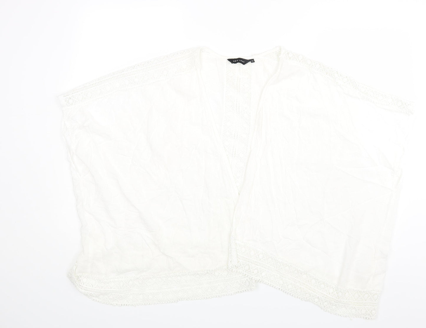 Womens UK Size 12 New Look White Cape Jumper