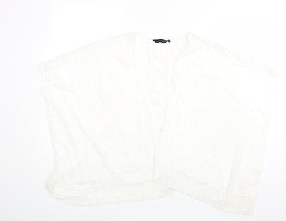 Womens UK Size 12 New Look White Cape Jumper