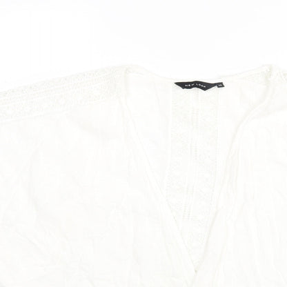 Womens UK Size 12 New Look White Cape Jumper