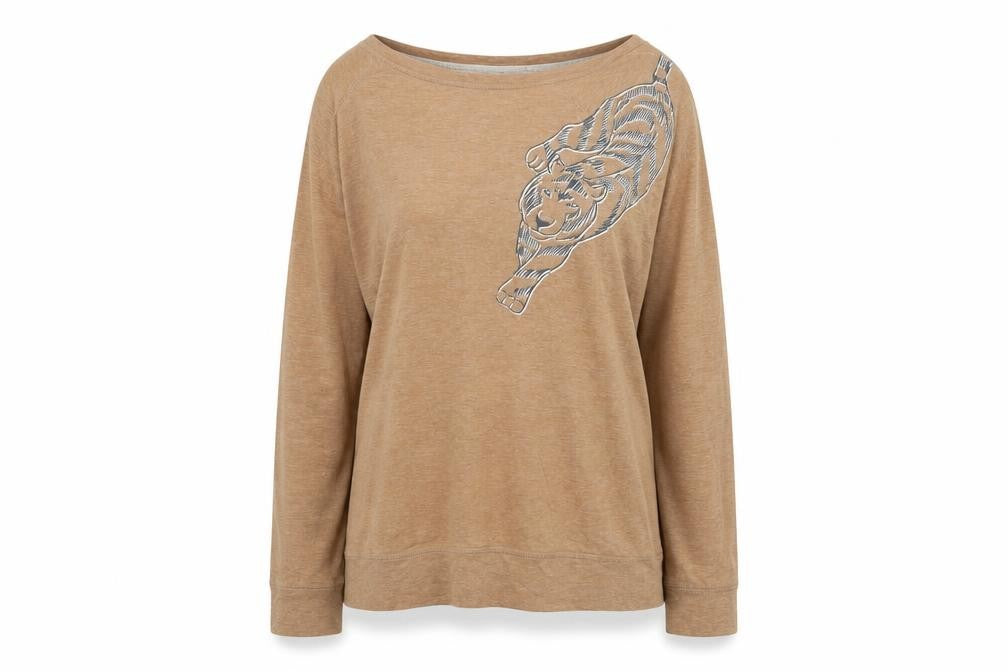Womens UK Size 12 Day Dreams Brown Basic Blouse