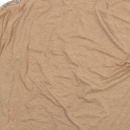 Womens UK Size 12 Day Dreams Brown Basic Blouse