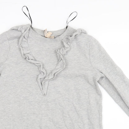 Womens UK Size S Divided Grey Pullover Jumper