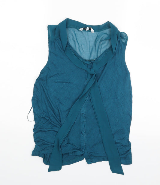 Womens UK Size 12 New Look Green Basic Blouse