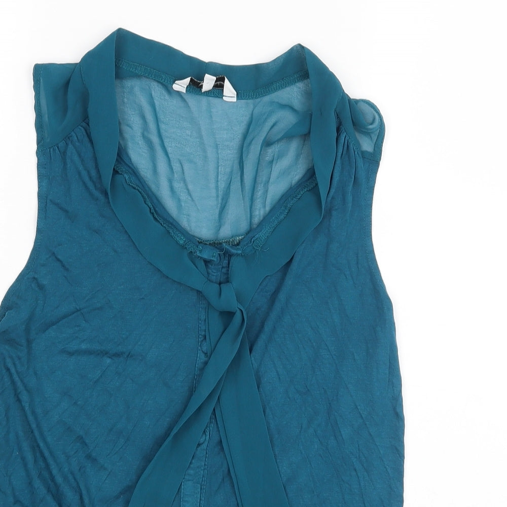Womens UK Size 12 New Look Green Basic Blouse