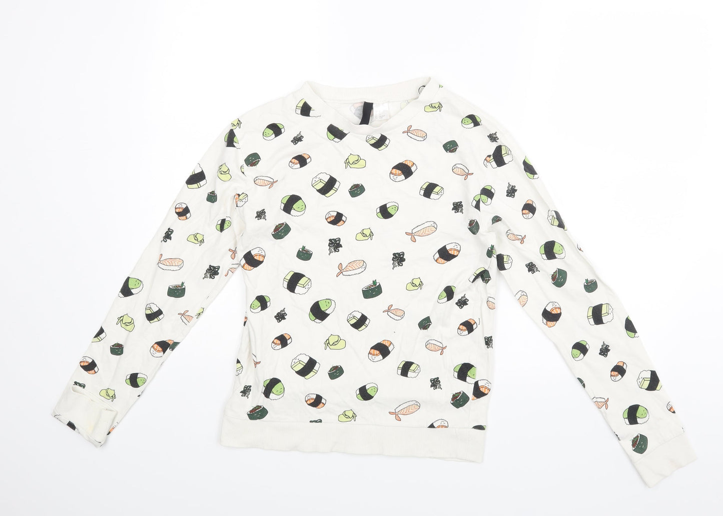 Womens UK Size 6 H&M White Pullover Jumper