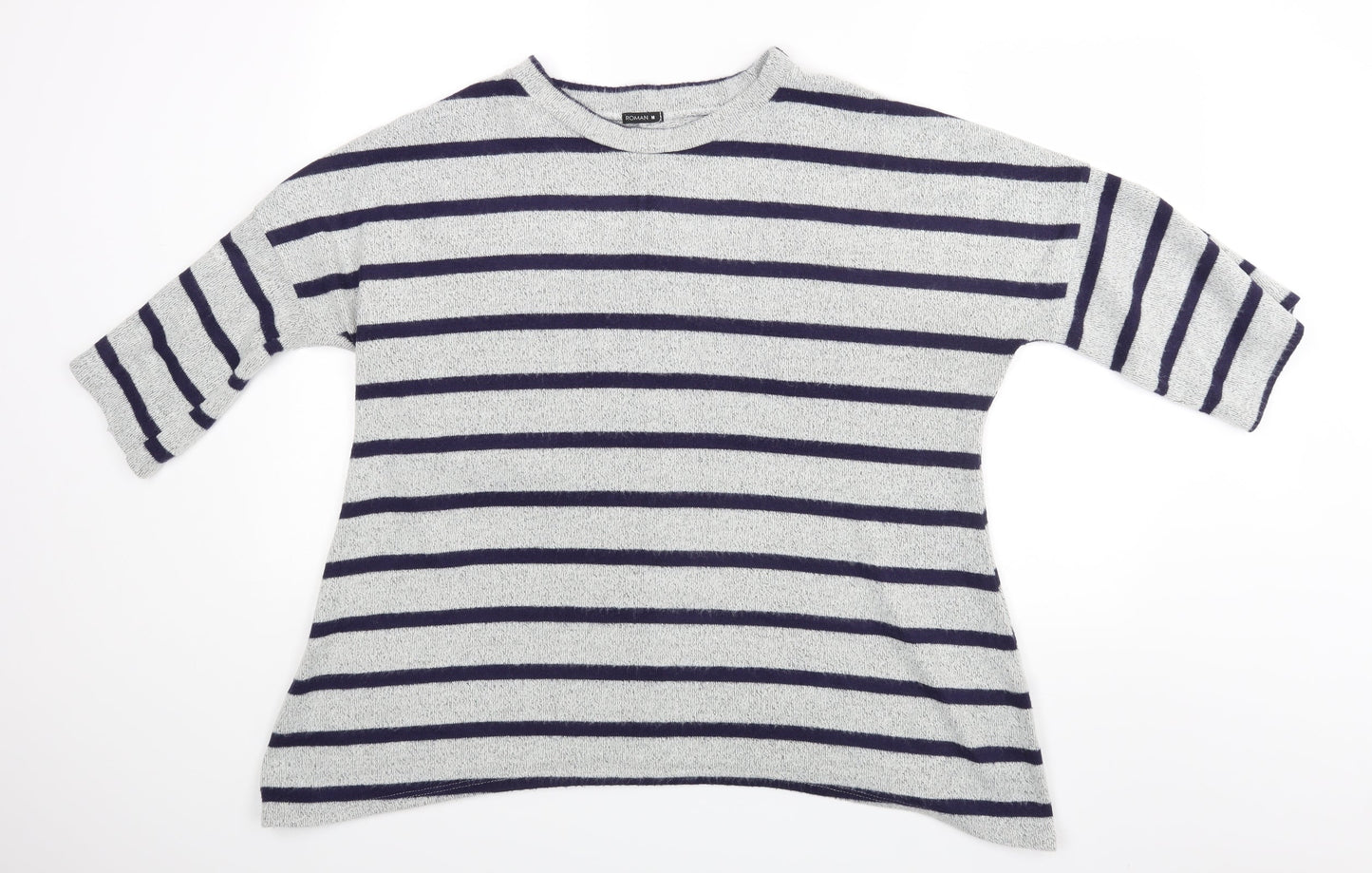 Womens UK Size M Roman Grey Basic Blouse