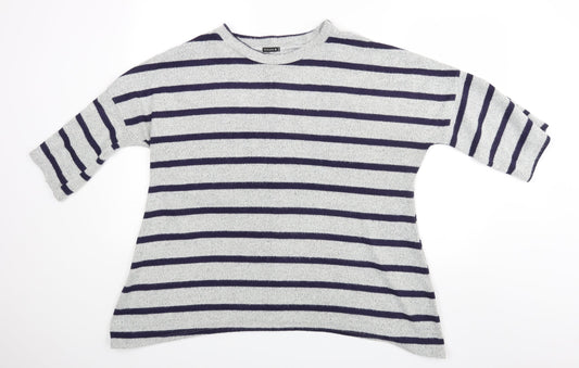 Womens UK Size M Roman Grey Basic Blouse