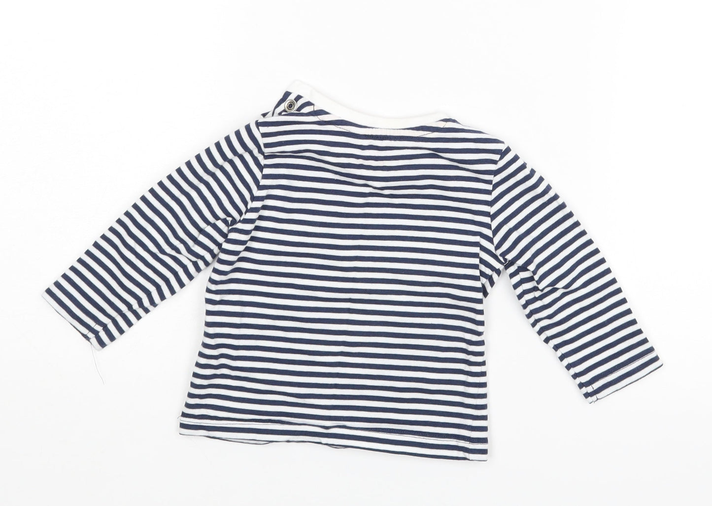 Bluezoo Baby Blue Striped  Basic T-Shirt Size 3-6 Months  - Dinasour