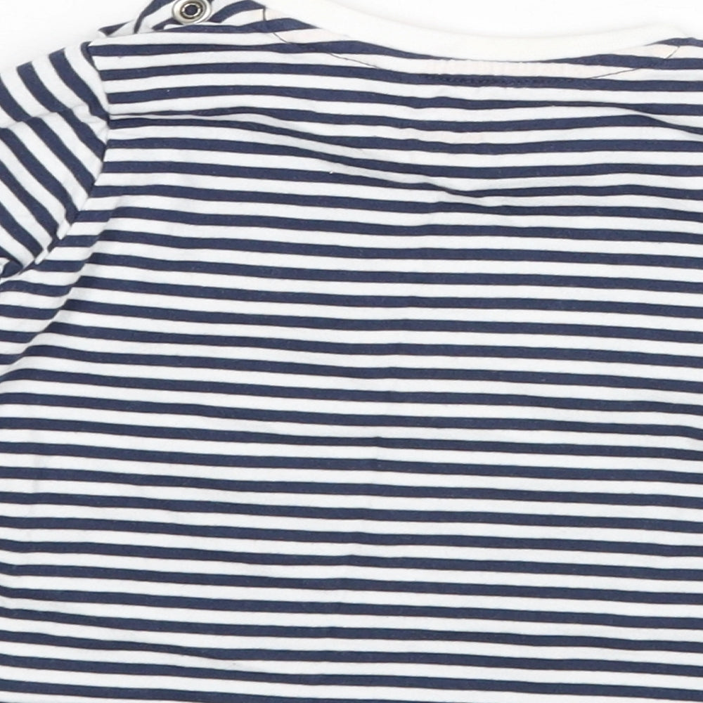 Bluezoo Baby Blue Striped  Basic T-Shirt Size 3-6 Months  - Dinasour