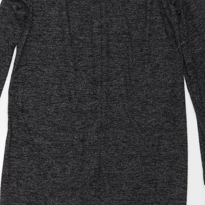 Womens UK Size M M&S Grey Wrap Jumper