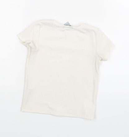 Primark Girls White   Basic T-Shirt Size 2 Years