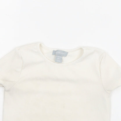 Primark Girls White   Basic T-Shirt Size 2 Years