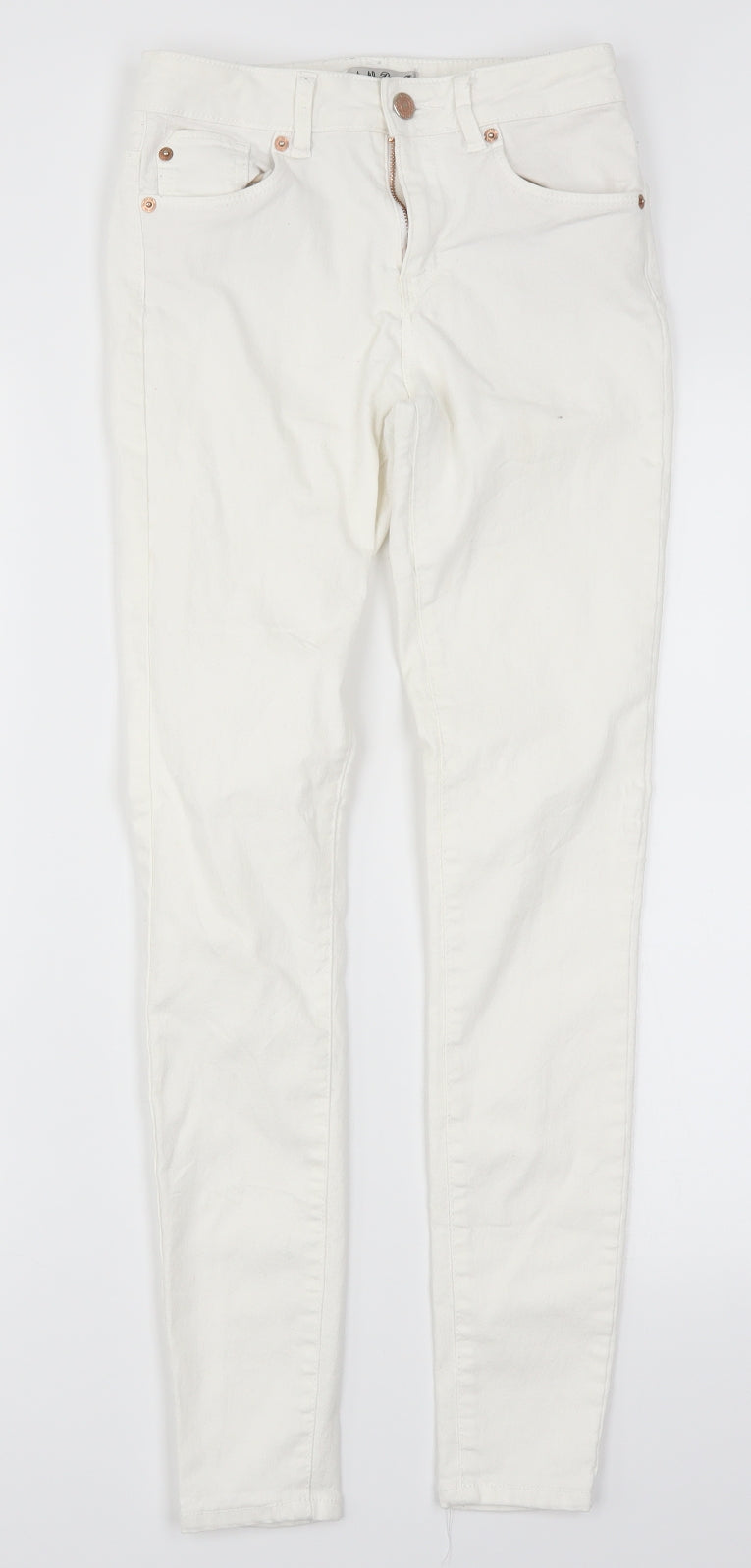 Denim Co Womens White  Denim Skinny Jeans Size 8 L28 in