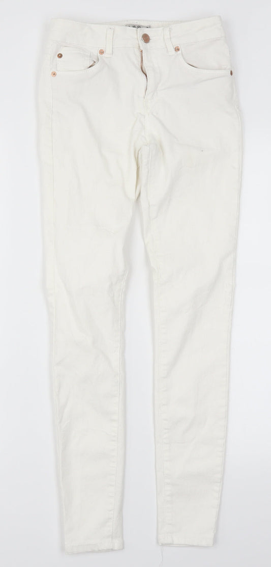 Denim Co Womens White  Denim Skinny Jeans Size 8 L28 in