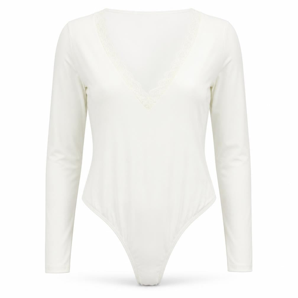 Womens UK Size 12 PRETTYLITTLETHING One-Piece White Bodysuit