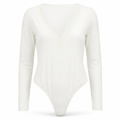 Womens UK Size 12 PRETTYLITTLETHING One-Piece White Bodysuit