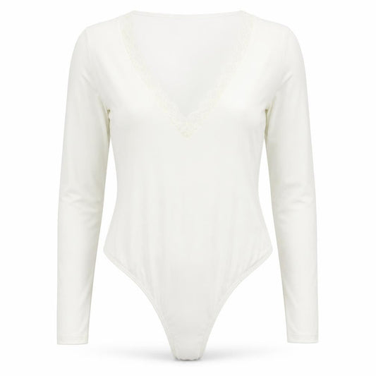 Womens UK Size 12 PRETTYLITTLETHING One-Piece White Bodysuit