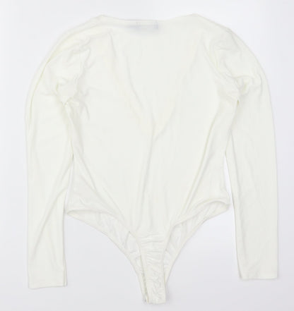 PRETTYLITTLETHING Womens White   Bodysuit One-Piece Size 12