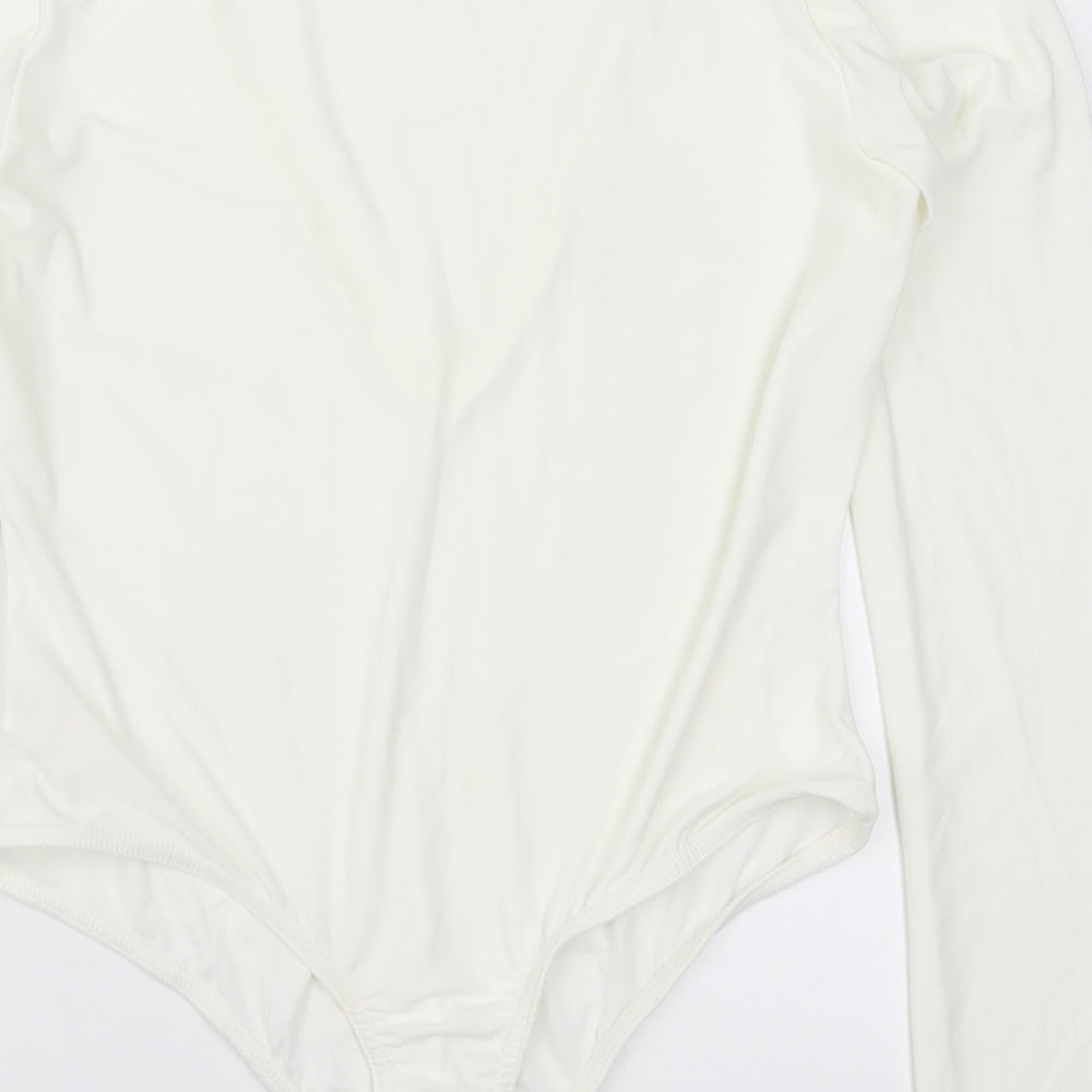PRETTYLITTLETHING Womens White   Bodysuit One-Piece Size 12