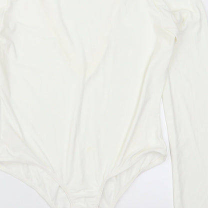 PRETTYLITTLETHING Womens White   Bodysuit One-Piece Size 12