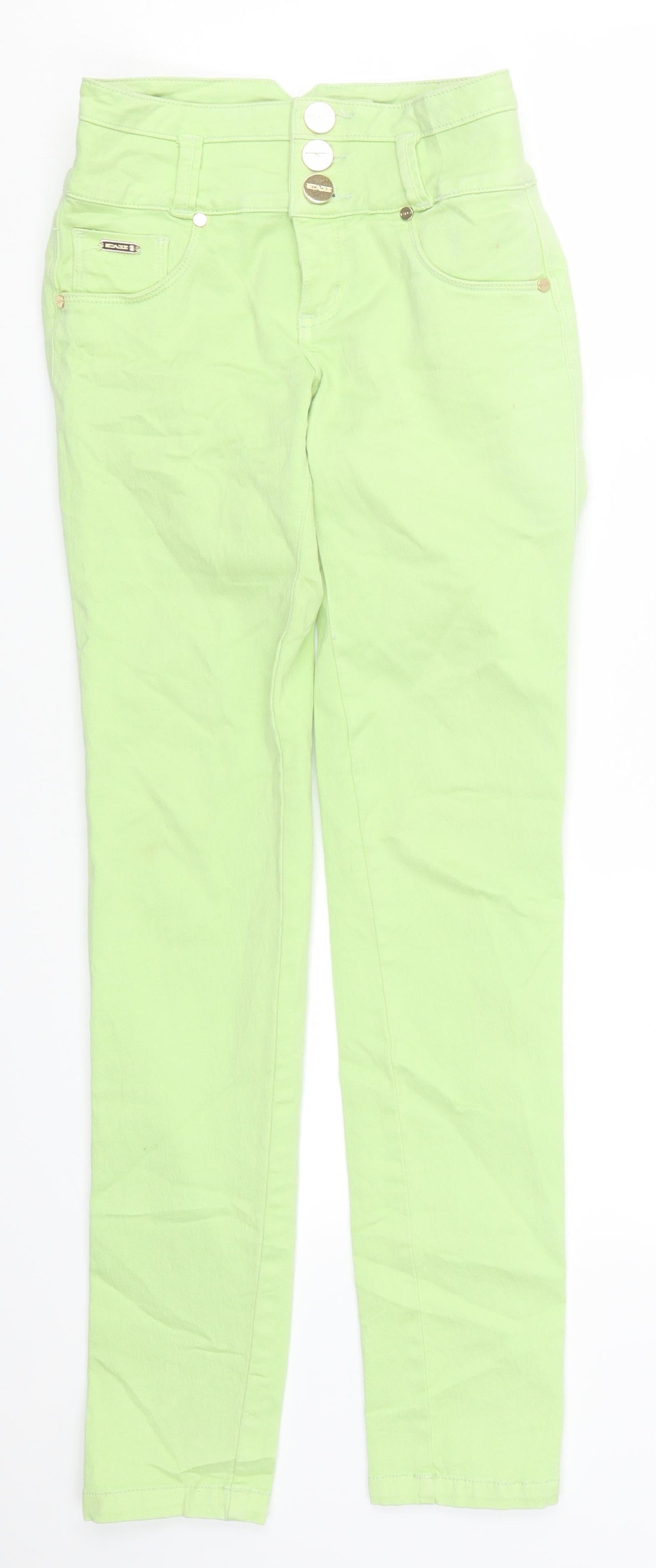 Stage Jeans Womens Green  Denim Straight Jeans Size 25 in L30 in
