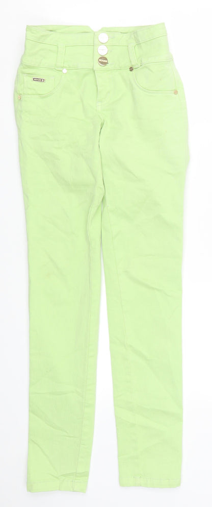 Stage Jeans Womens Green  Denim Straight Jeans Size 25 in L30 in