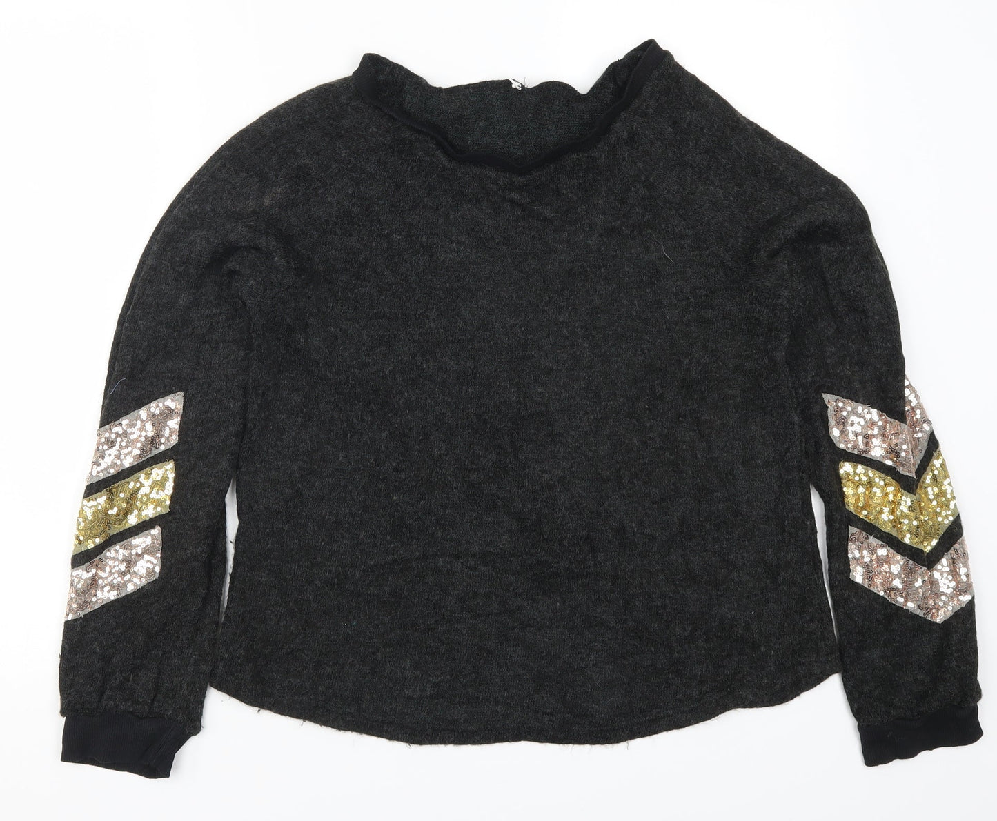 Womens UK Size L Preworn Grey Pullover Jumper