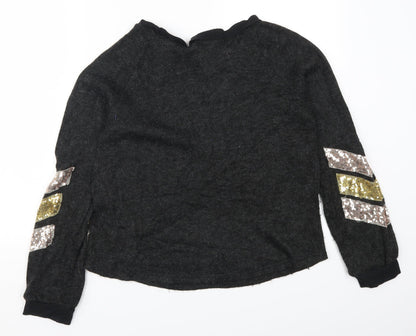 Womens UK Size L Preworn Grey Pullover Jumper