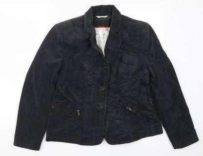 Klass Womens Grey  Corduroy Jacket Suit Jacket Size 14