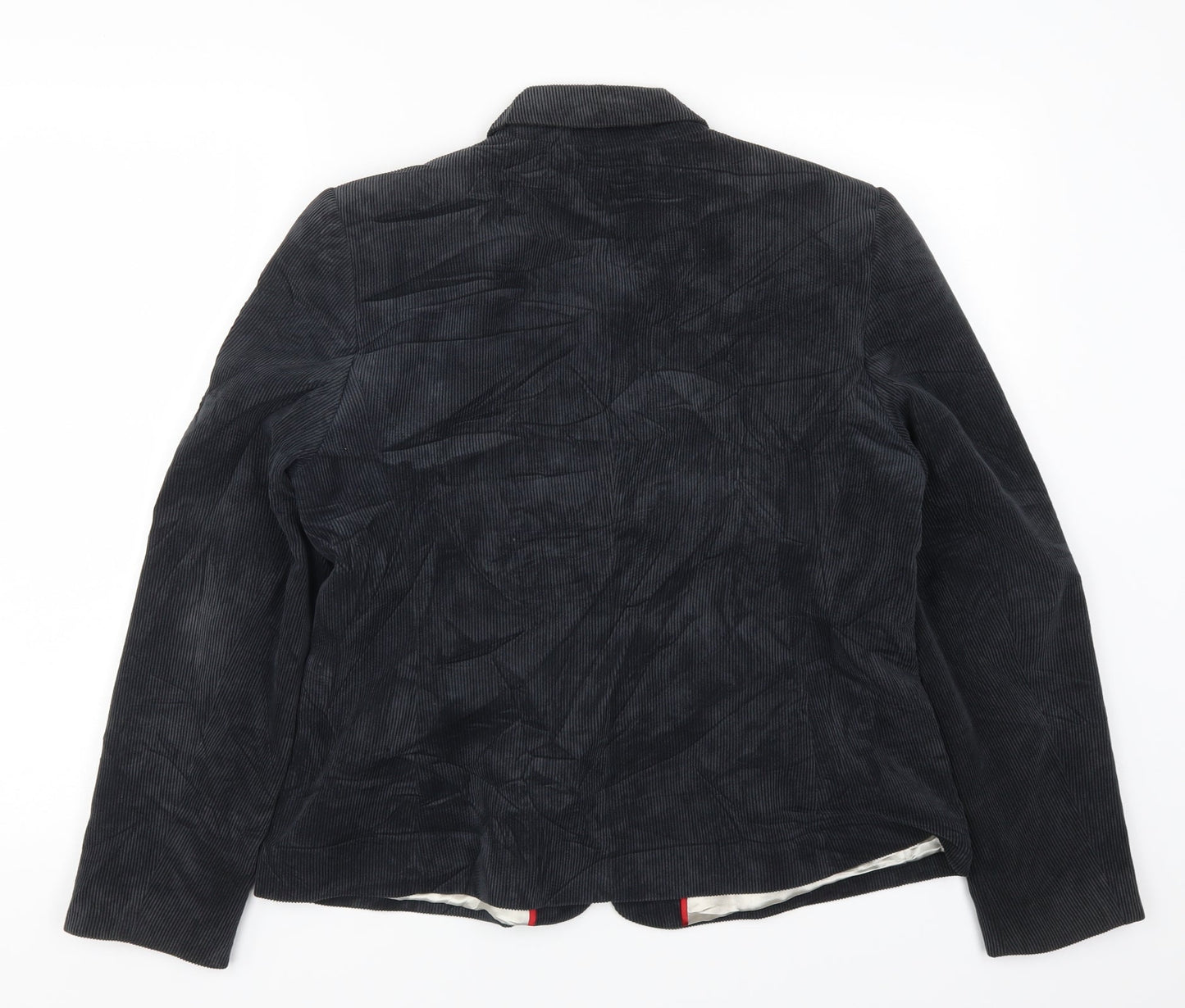 Klass Womens Grey  Corduroy Jacket Suit Jacket Size 14